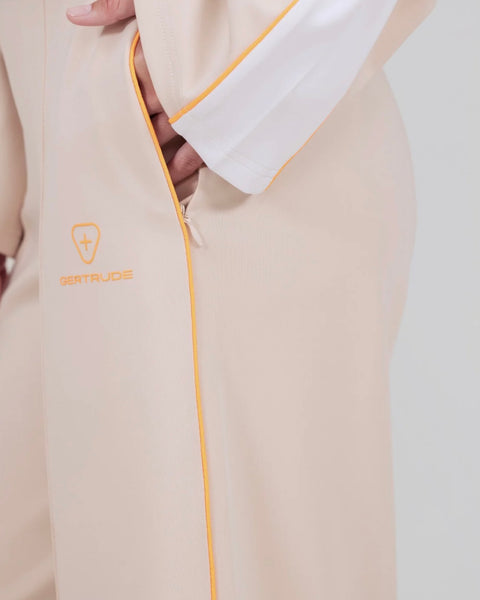 Pantalon jogging beige et orange Dahlia