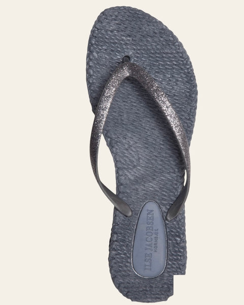 Tongs avec brides pailletées