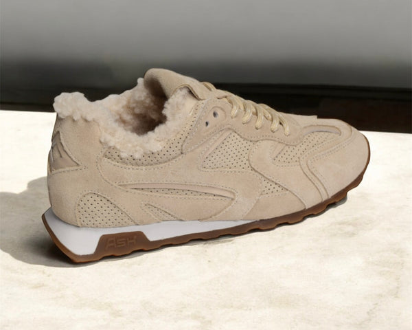 Baskets fourré en daim beige Kasar