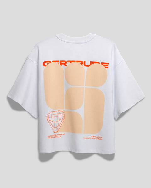 T-shirt oversize imprimé blanc Suzon