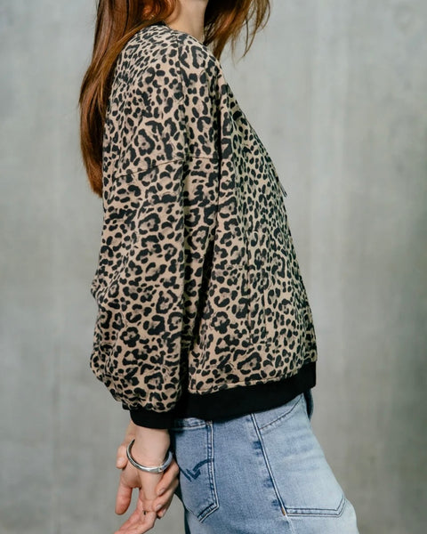 Veste zippée léopard Vega