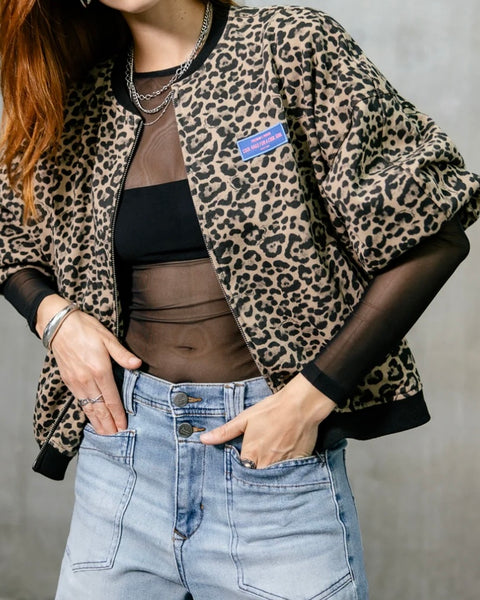 Veste zippée léopard Vega