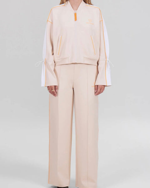 Veste jogging beige et orange Esmée