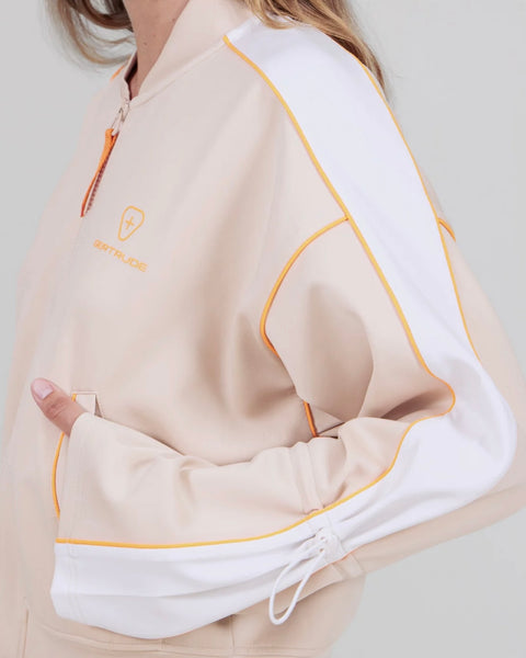 Veste jogging beige et orange Esmée