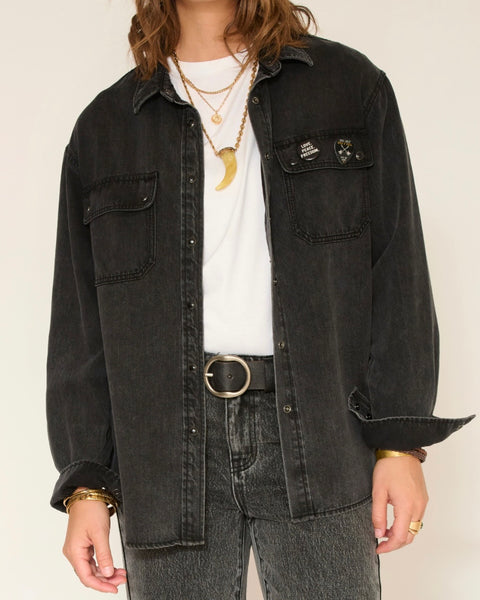 Chemise en jean black CATUS