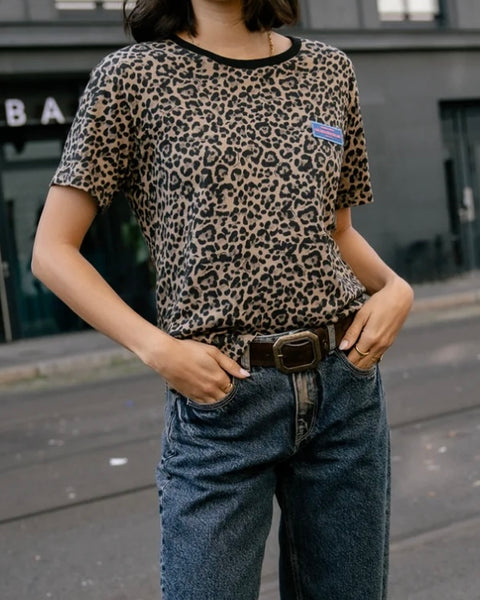 T-shirt léopard manches courtes Suria