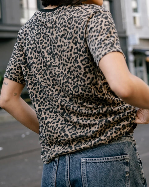 T-shirt léopard manches courtes Suria