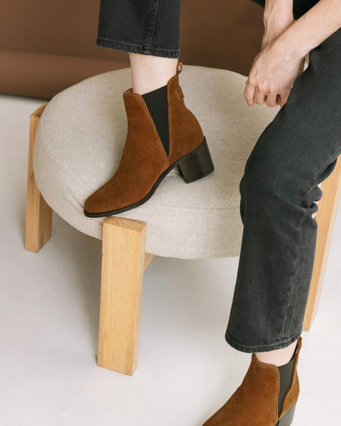 Bottine en daim camel Esme