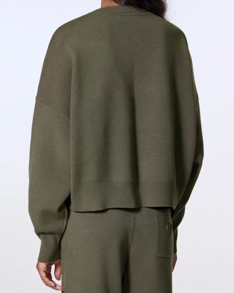 Pull en maille kaki Nath Script