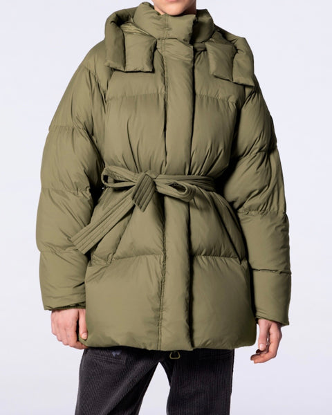 Doudoune mi-longue kaki Pame