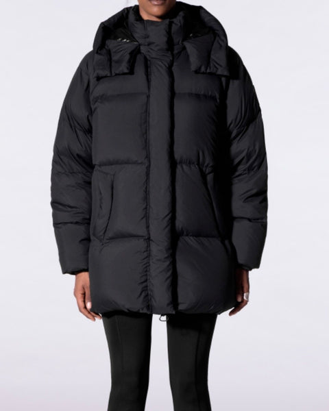 Doudoune mi-longue black Pame