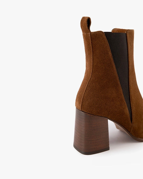Bottine en daim camel Sixtine