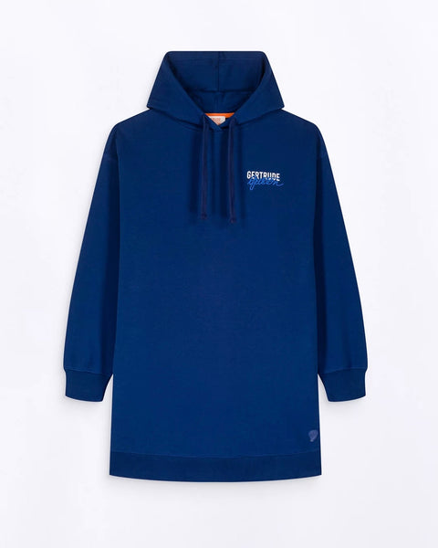 Robe sweat à capuche twisted worker blue