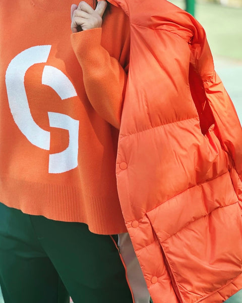 Doudoune orange sans manches unisexe Joseph