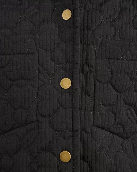 Veste matelassée fleurs black