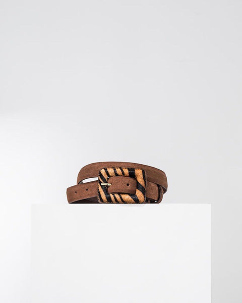 Ceinture en cuir camel