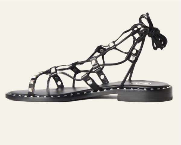 Sandales noir et argent Paloma