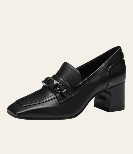 Mocassins à talons noir Corinne ASH