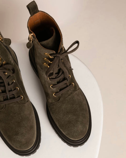 Bottine en daim kaki NORA