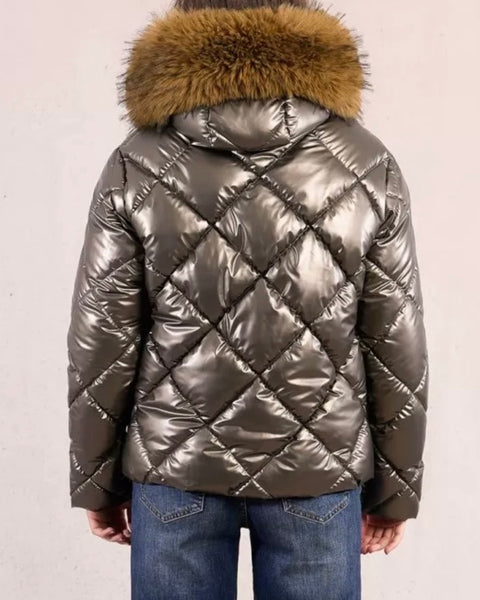 Doudoune matelassée irisée