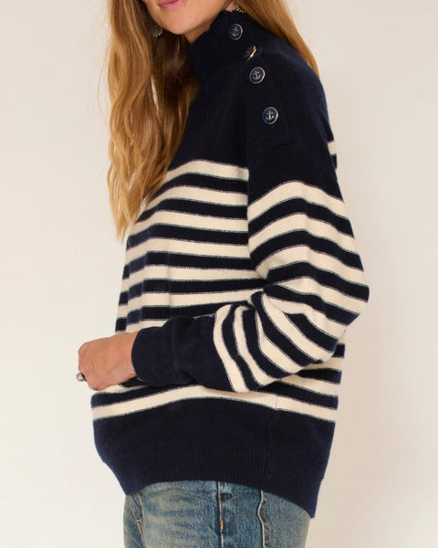 Pull marinière marine et écru Kakémono