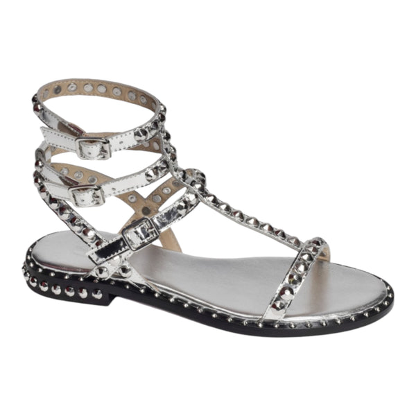 Sandale cloutée silver Play