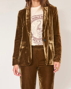 Veste en velours bronze Valky