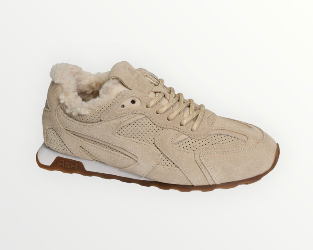 Baskets fourré en daim beige Kasar