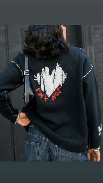 Gilet en maille à messages Cardie Intarsia