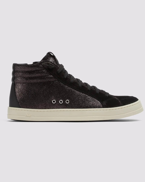 Baskets montantes en cuir noir Skate Midnight