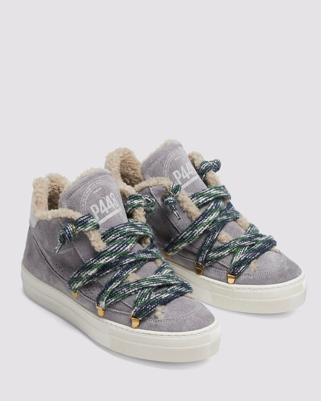 Baskets en daim gris Thea Mid