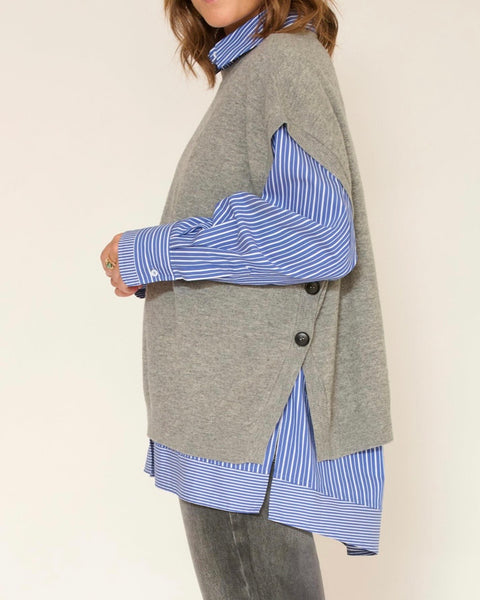 Pull sans manches gris Klee