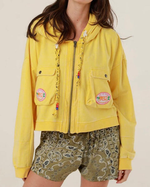 Veste à capuche jaune Amy