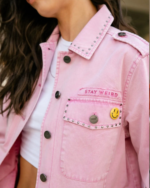 Veste militaire rose Maylis Peace