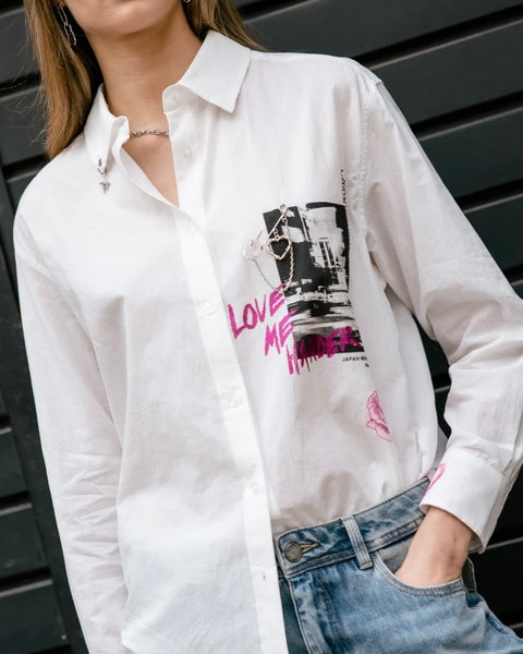 Chemise blanche imprimée Chella Street