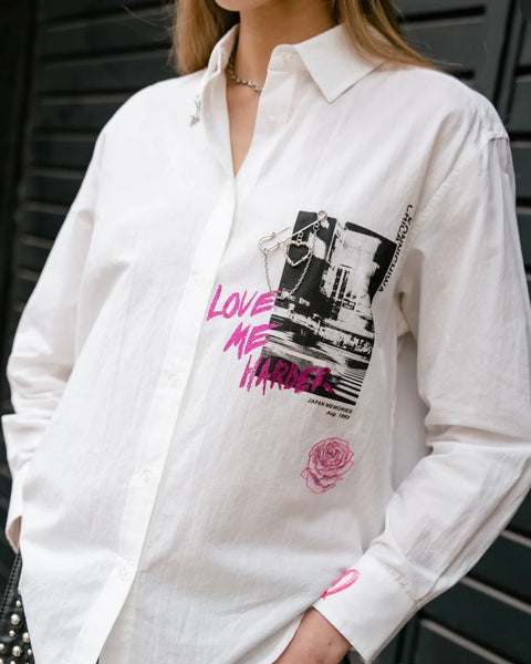Chemise blanche imprimée Chella Street