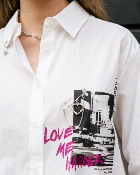 Chemise blanche imprimée Chella Street