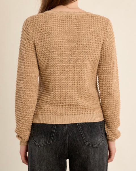 Cardigan doré en maille