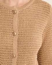 Cardigan doré en maille