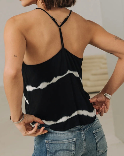 Top noir tie & dye Dastina