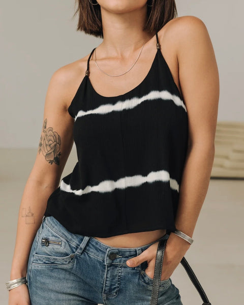 Top noir tie & dye Dastina