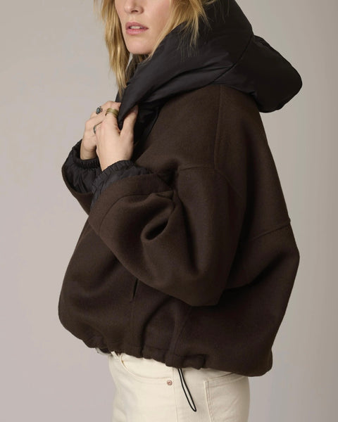 Veste à capuche marron Maury
