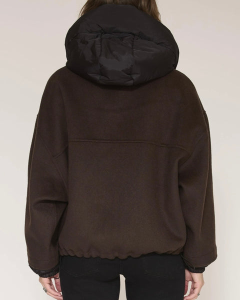 Veste à capuche marron Maury