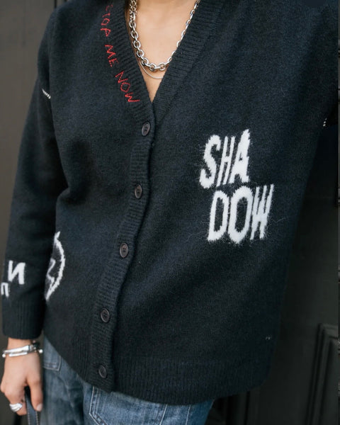 Gilet en maille à messages Cardie Intarsia