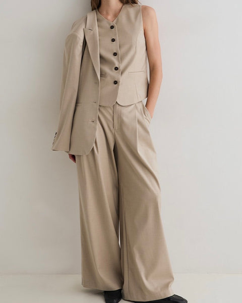 Gilet sans manches beige Yerse