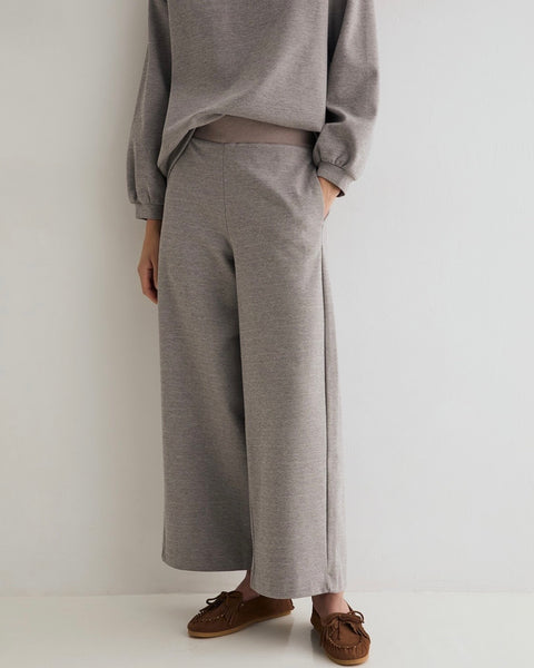 Pantalon gris en maille