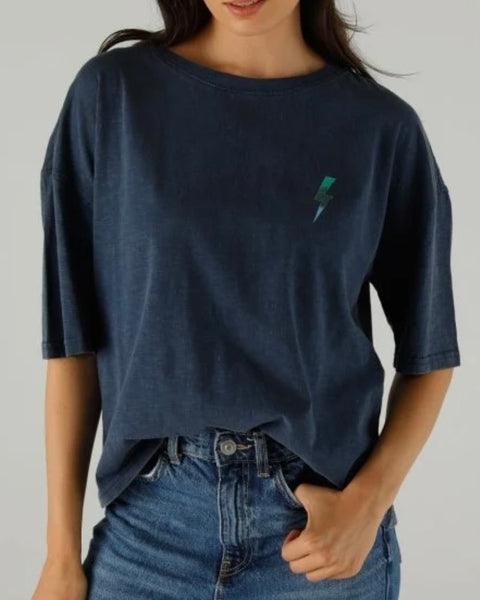 T-shirt bleu indigo Angie