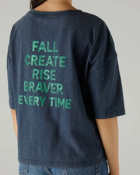 T-shirt bleu indigo Angie