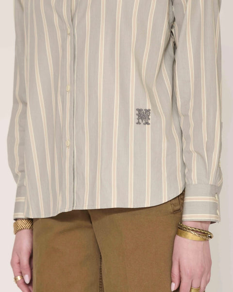 Chemise greige à rayures Chantal
