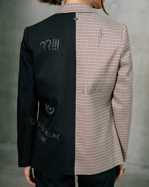 Veste blazer bi matière Bernie Mix